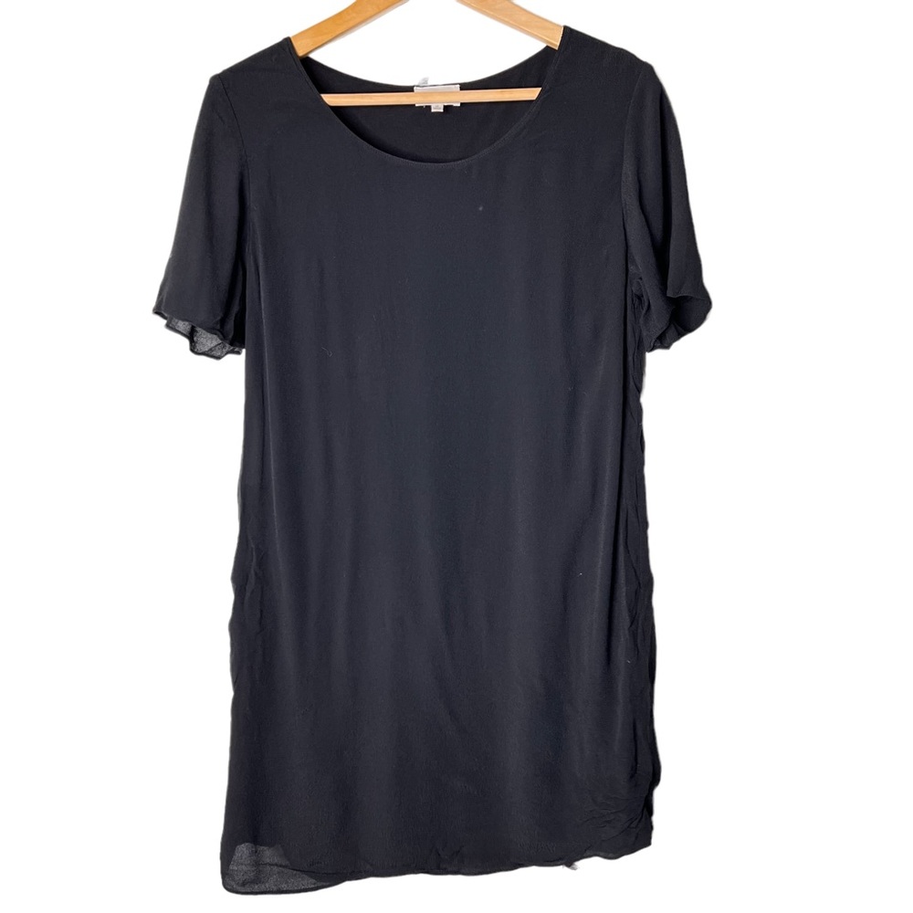Wilfred Free Aritzia Black Scoop Neck Mini Dress